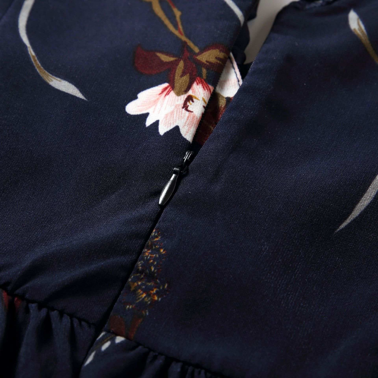 Dark Blue Floral Dress