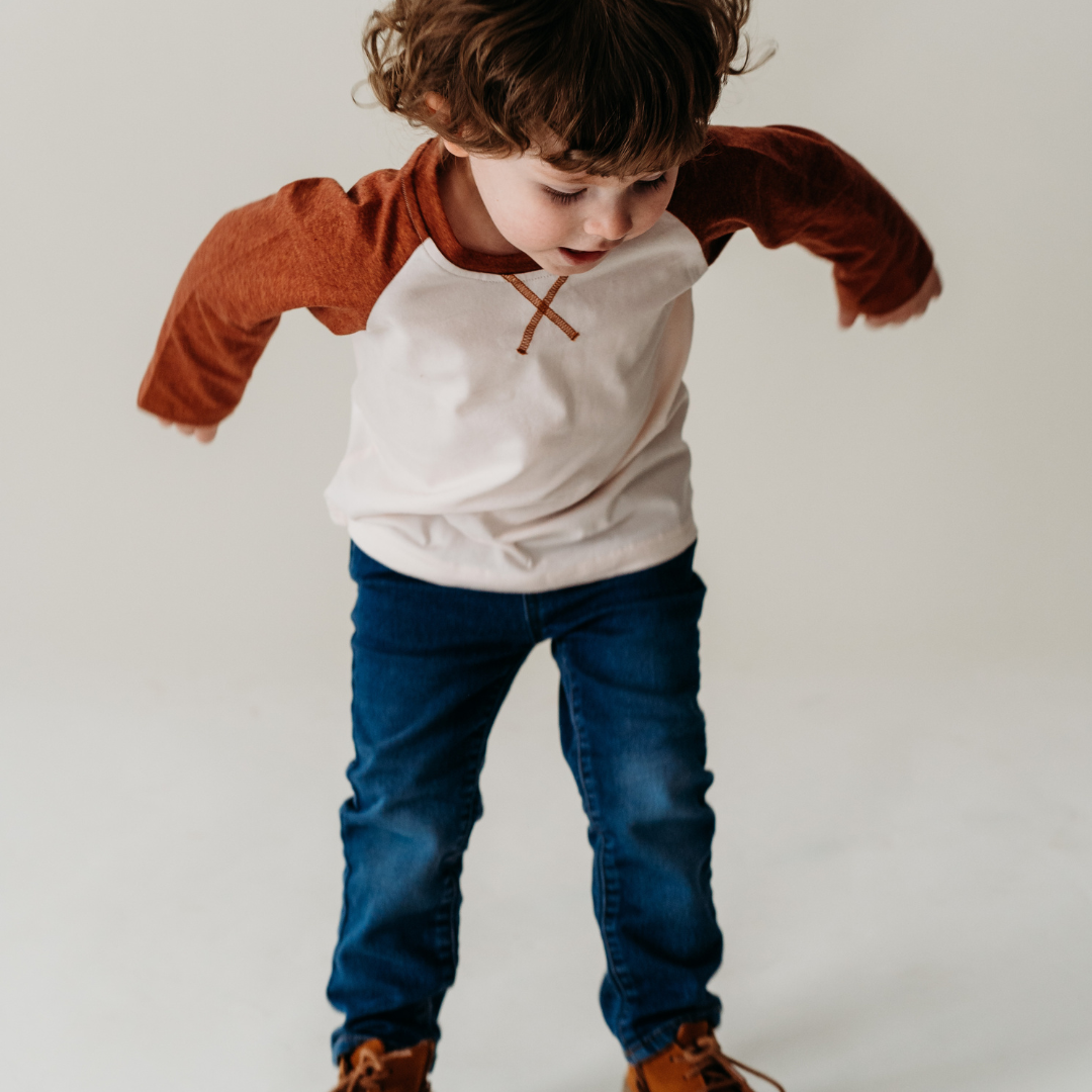 Raglan Baseball Brown Tee
