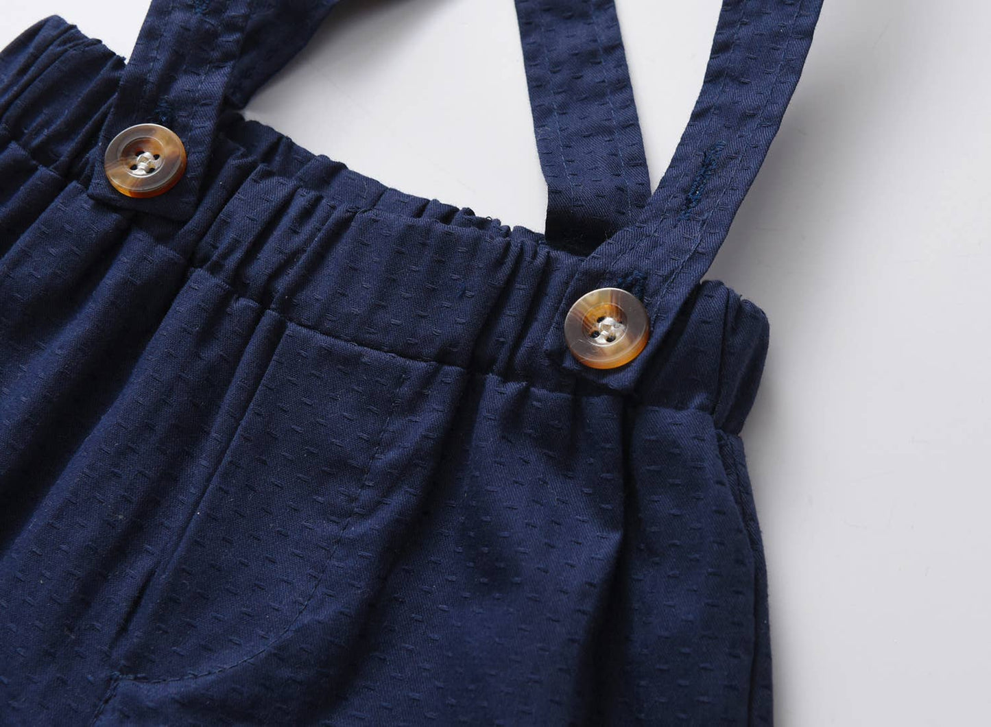 Blue Formal Wear Cotton 3pc Baby Outfit