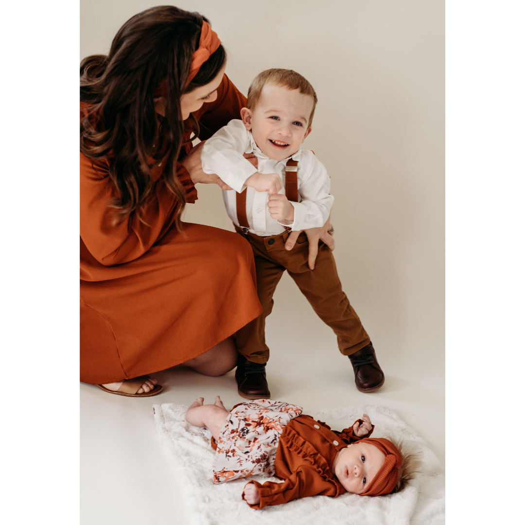 Women's Toffee Brown Midi Mommy & Me Dresses