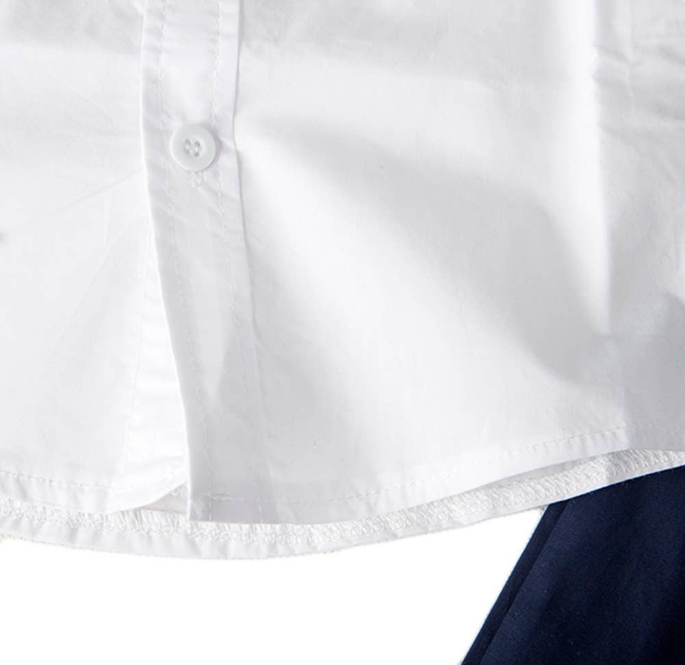 Navy & White 3pc Formal Baby Suit