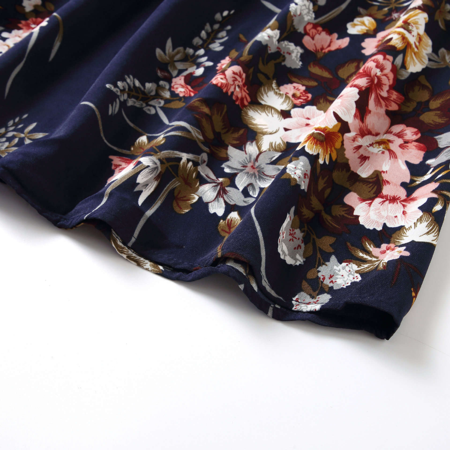 Dark Blue Floral Dress
