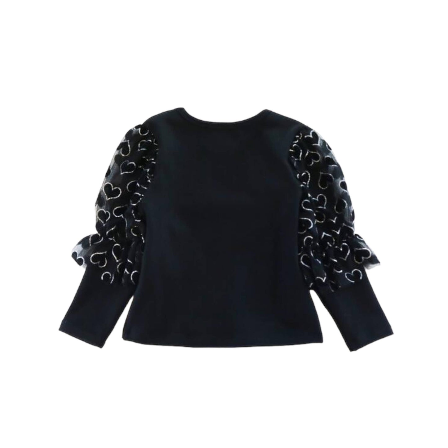 Velvet Heart Mesh Sleeve Top