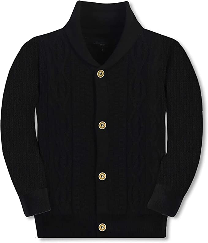 Boys Knitted Shawl Collar Cardigan Sweater %100 Cotton GB-SW2