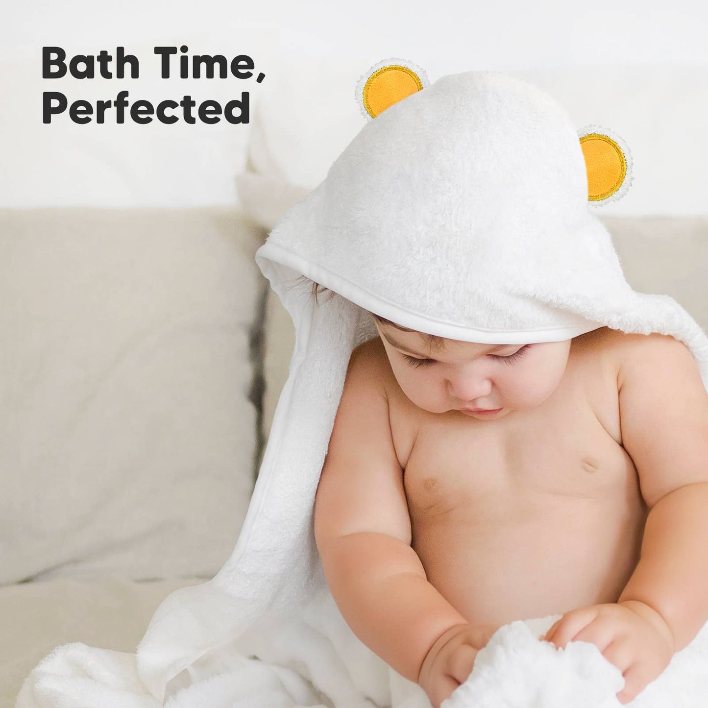 KeaBabies Cuddle Baby Hooded Towel