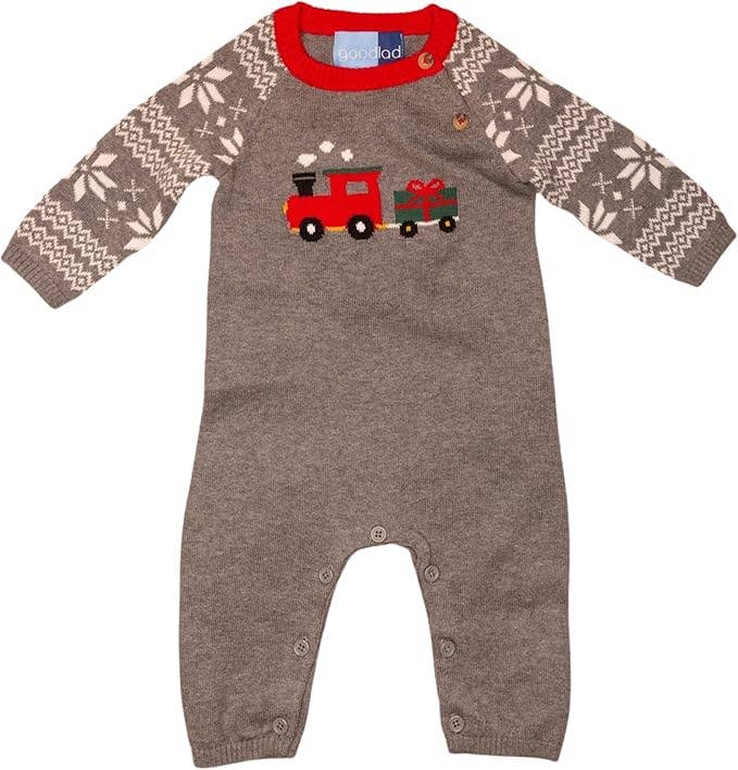 Good Lad Newborn Boys' Holiday Sweater Onsie