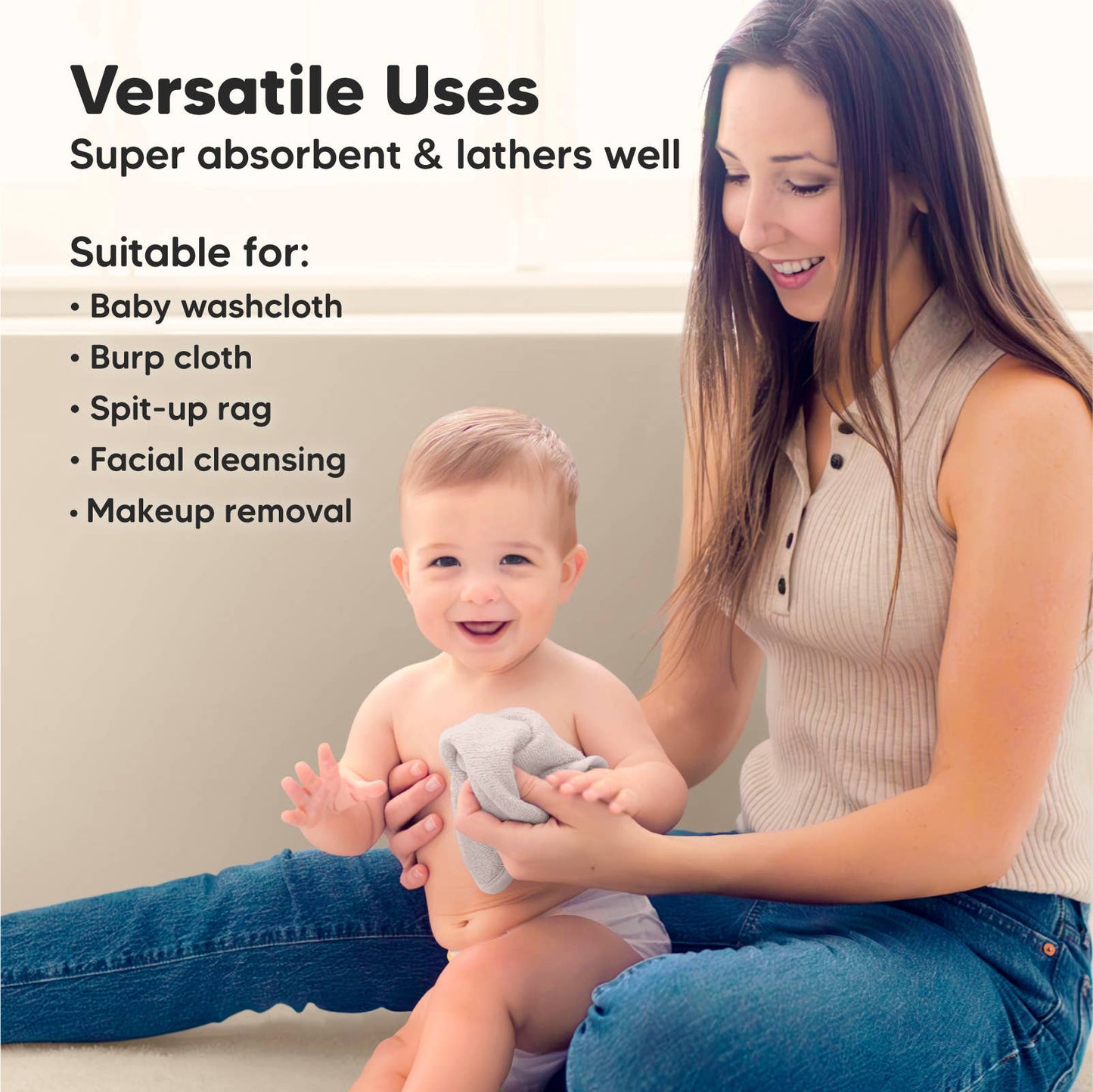 6-Pack Baby Wash Cloths
