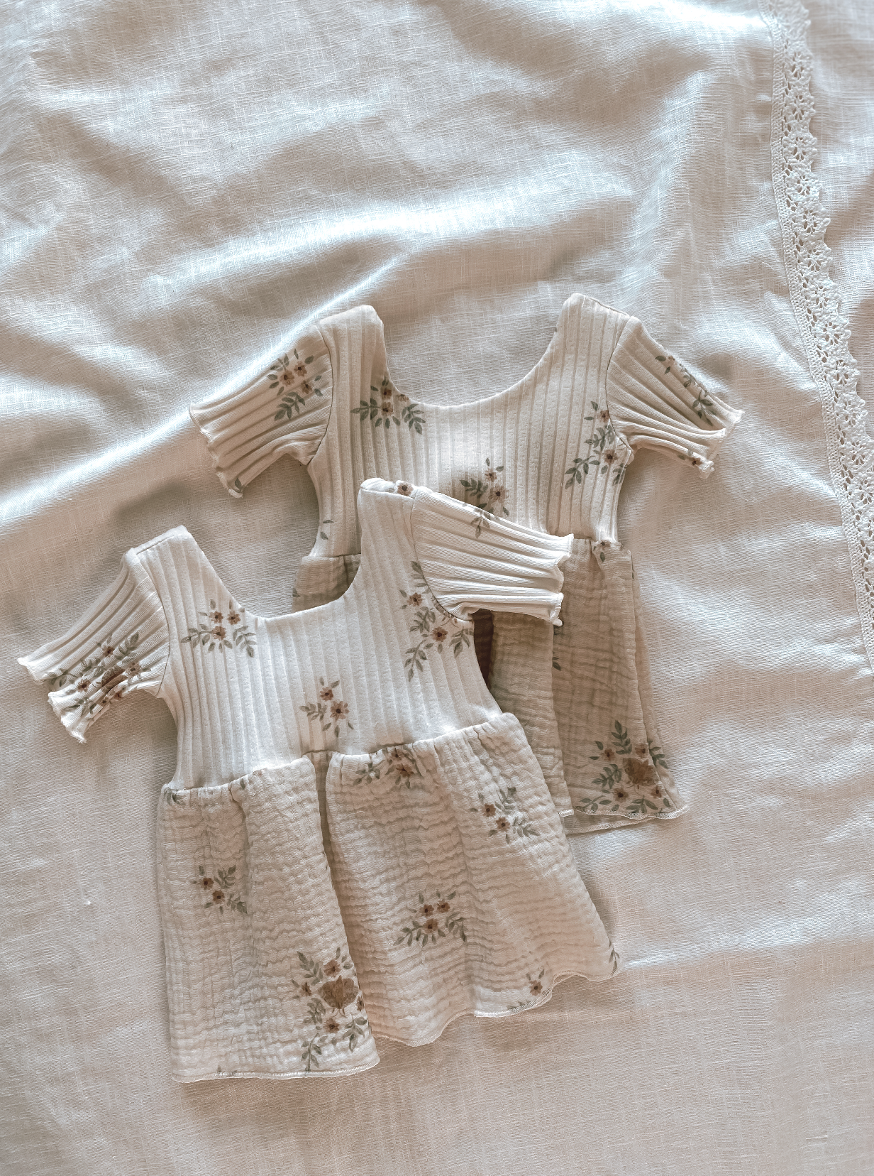 Girly Muslin Dress - Delicate Vintage Floral