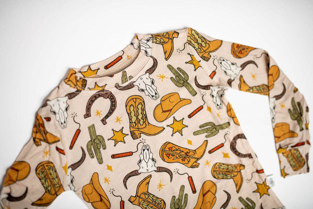 Burkie Baby Cowboy Western Bamboo Pajama Set