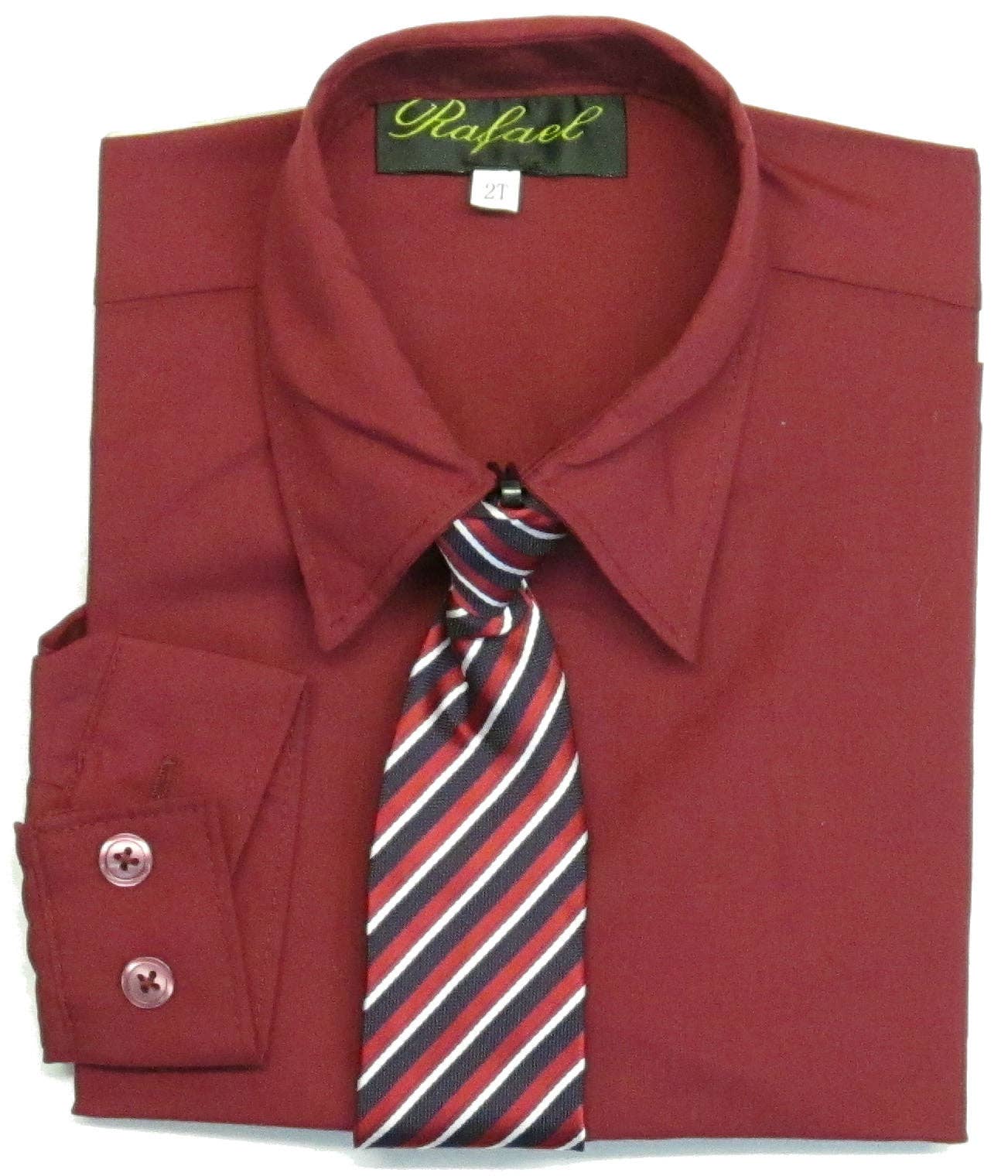 Wholesale Long Sleeve Boys Dress Shirt With Tie 2T-4T RFL-858