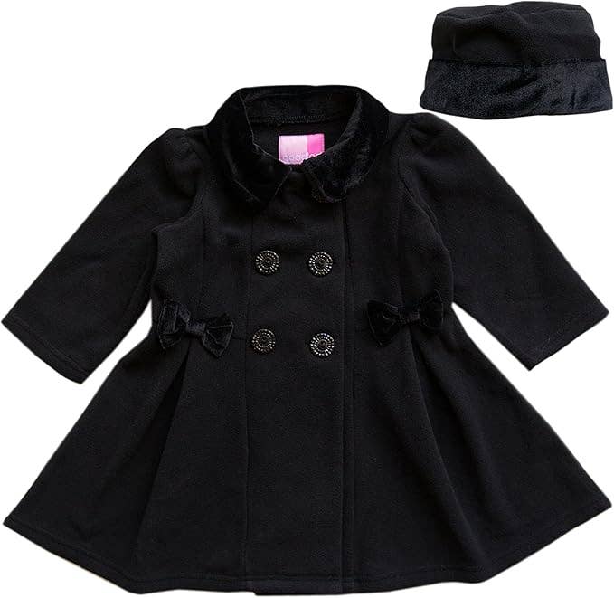 Good Lad Black Fleece Dresscoat with Velvet Trim and Hat