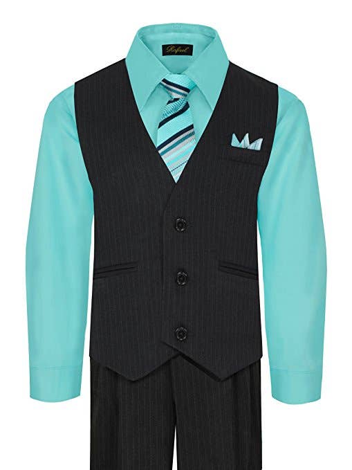 Pinstripe Boys Suit w/Pants, Shirt, Tie & Vest