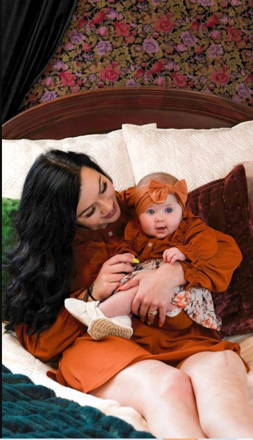 Infant Toffee Brown Midi Mommy & Me Dress