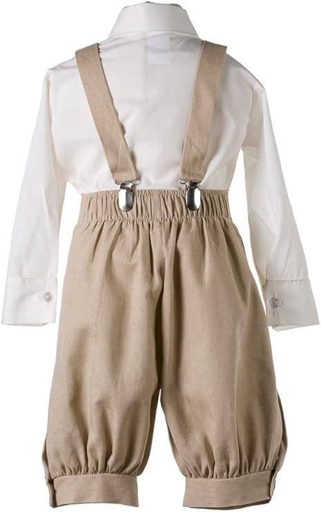 Little Boys poly cotton rayon linen suspender knickers