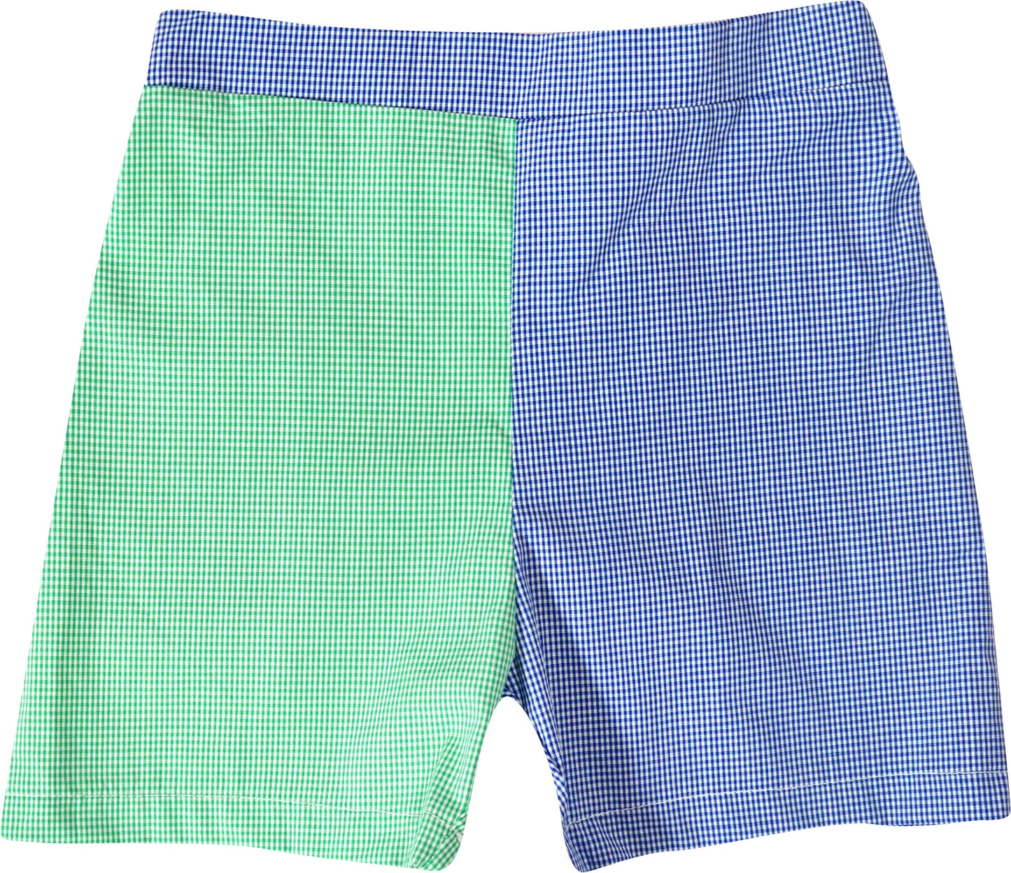 White, Blue & Green Suspender Bowtie Short Suit 4pc
