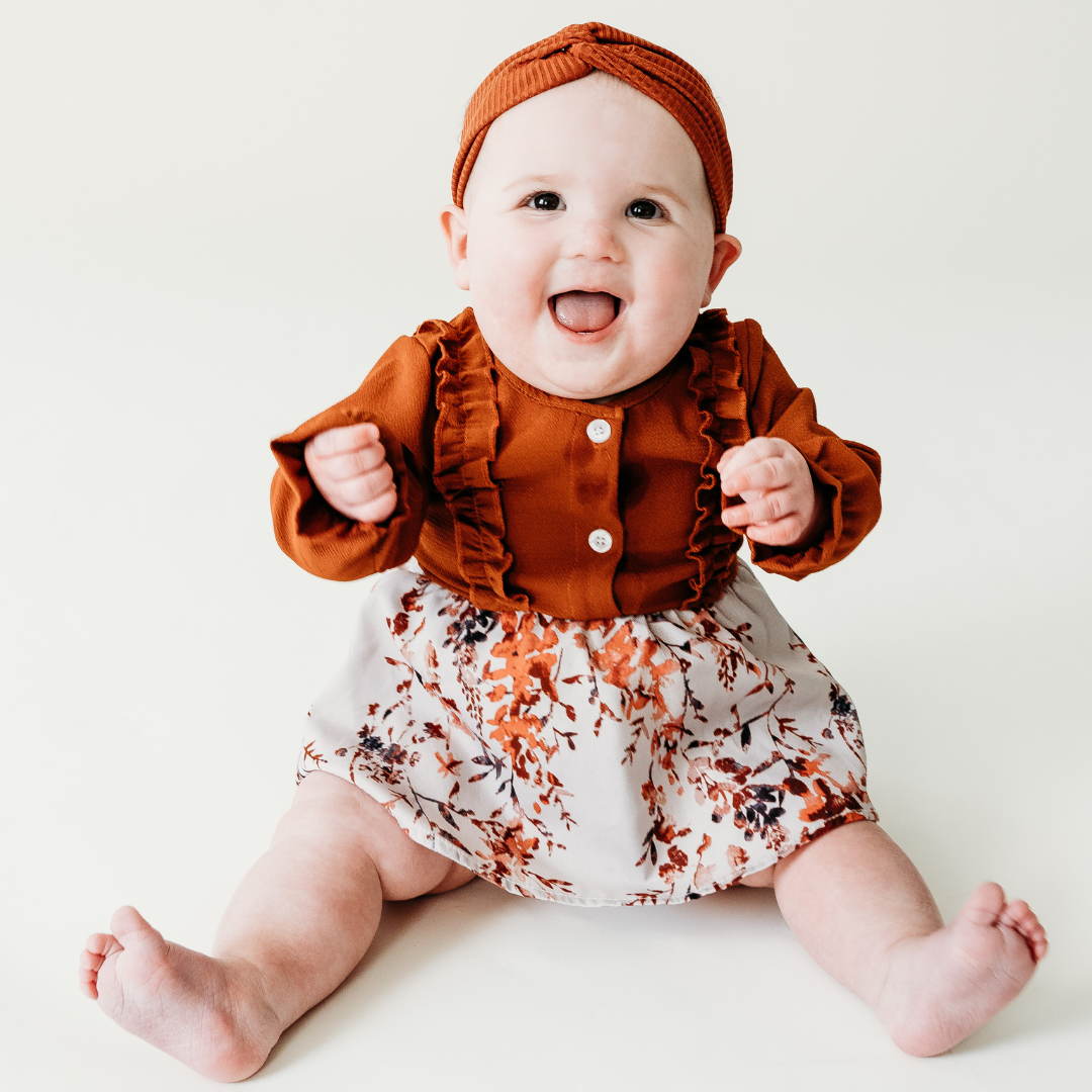 Infant Toffee Brown Midi Mommy & Me Dress