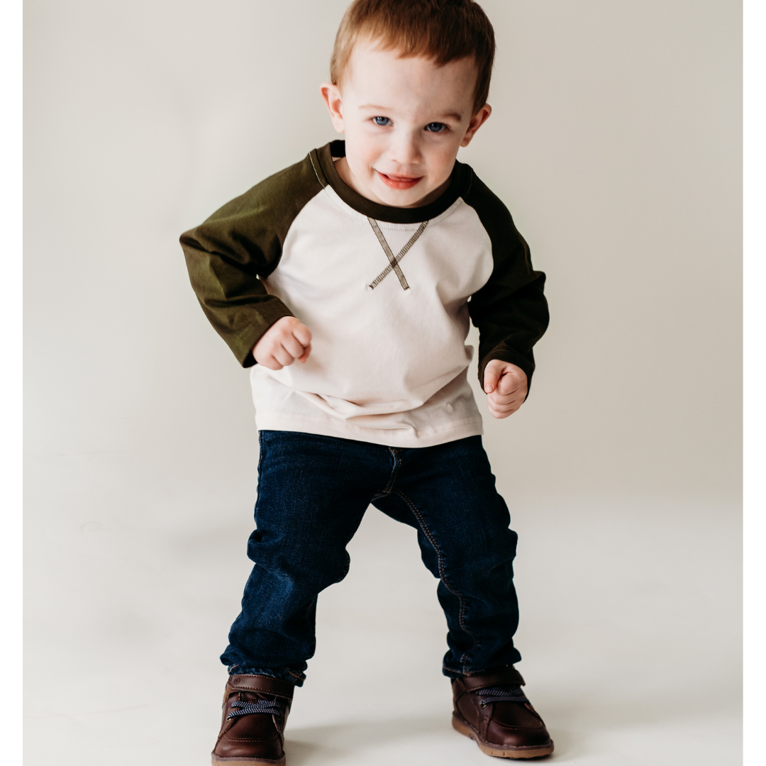 Raglan Baseball Green Tee
