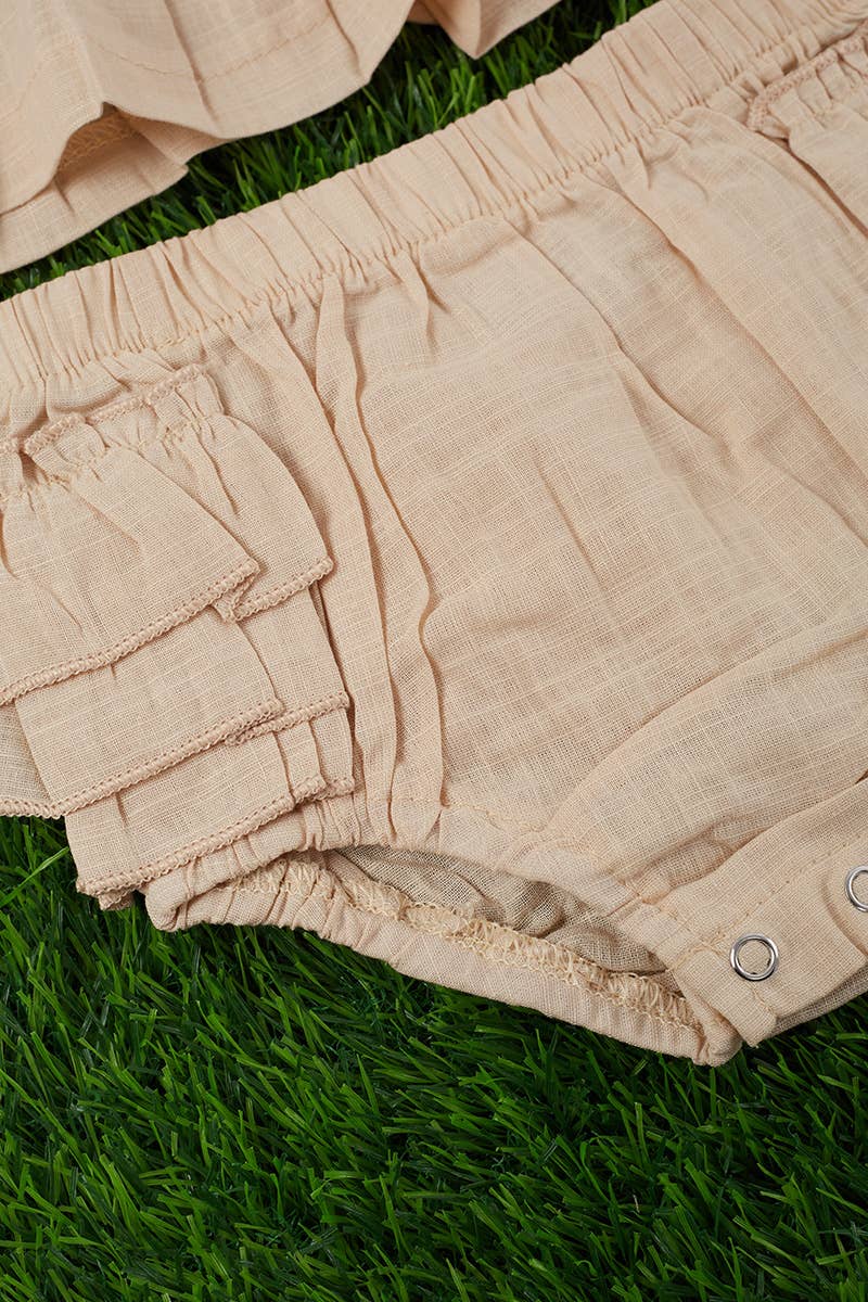 Ivory Ruffle Tank Top & Ruffle Bloomers