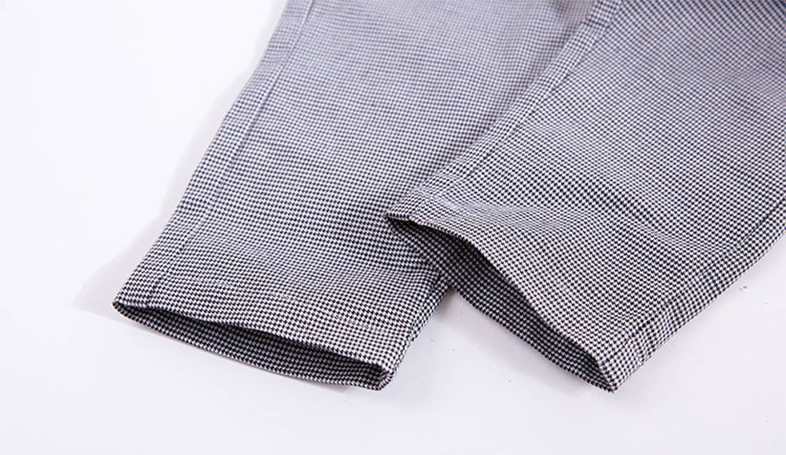 Black Classic Cotton Chino Long Pants w/Suspenders