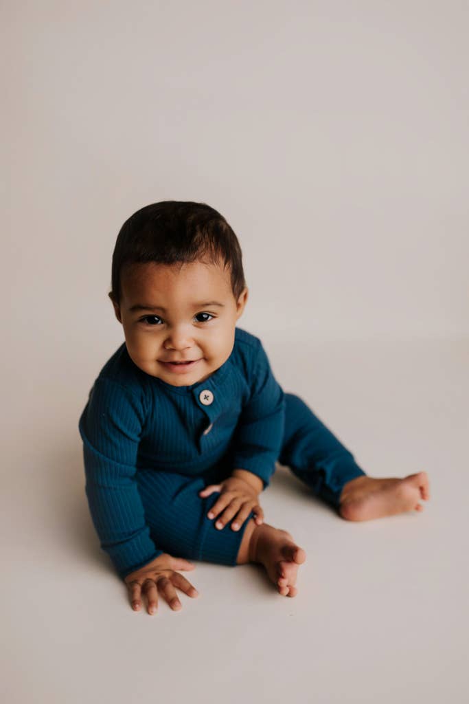 Ribbed Playsuit w/Pockets