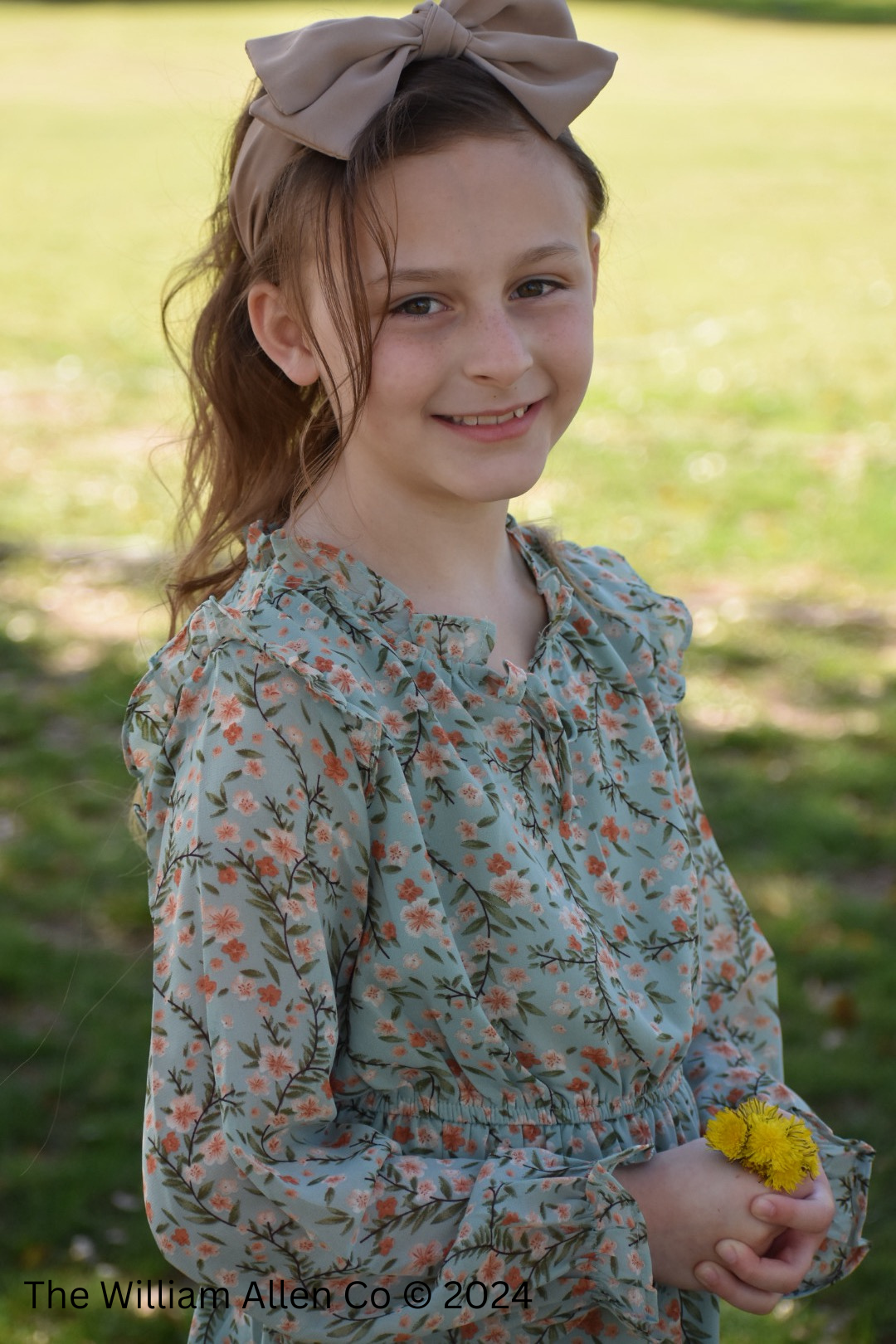 Ruffle Tie Neck Floral Tiered Dress