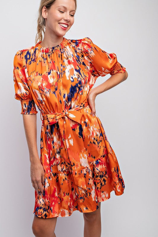 Orange and Navy Dress (missing belt)