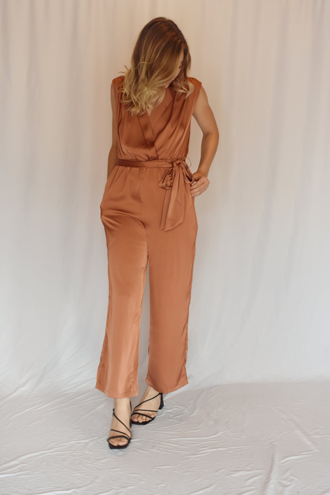 Silky Sleeveless Jumpsuit