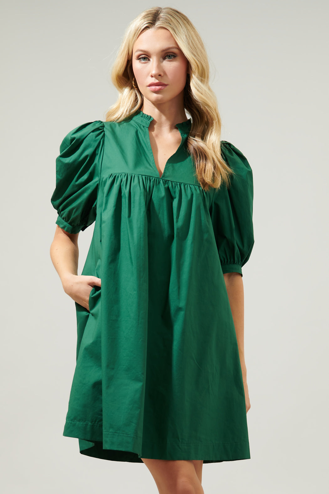 Green Baby Doll Dress