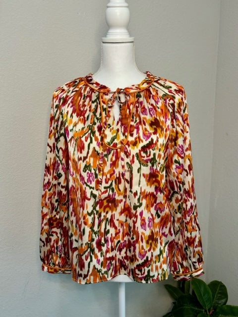 Pink and Orange Blouse