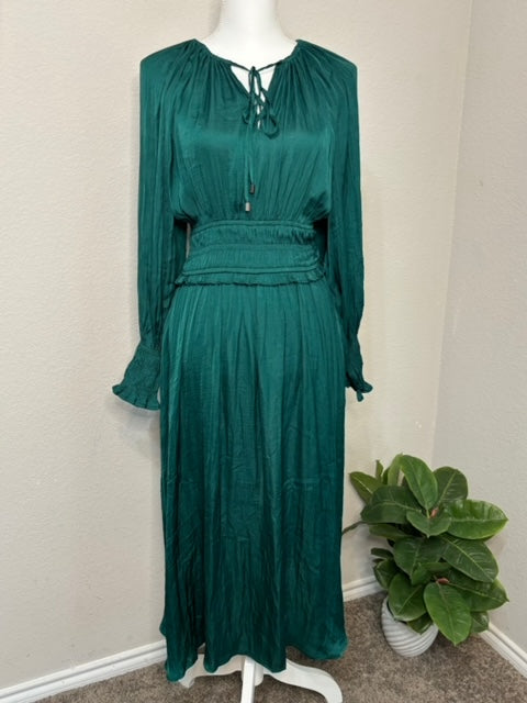 Green Silky Dress