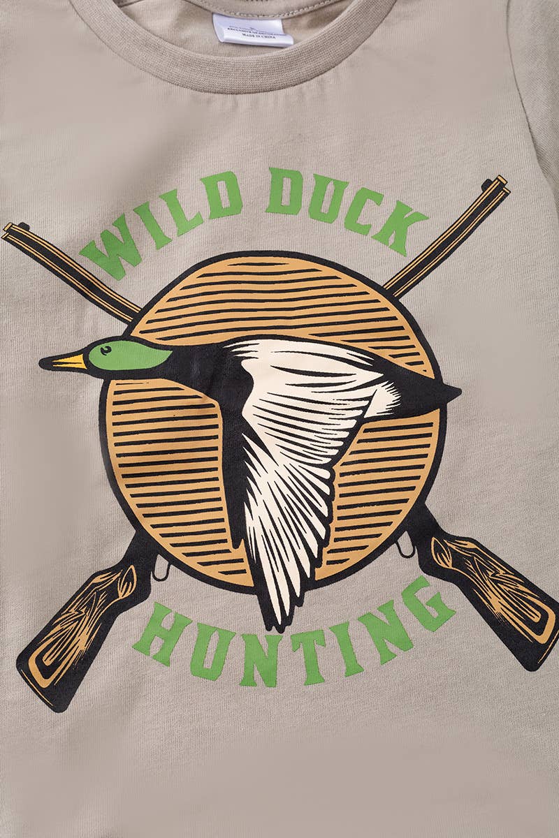 Wild Duck Hunting Sand Duck Printed Boys T-Shirt