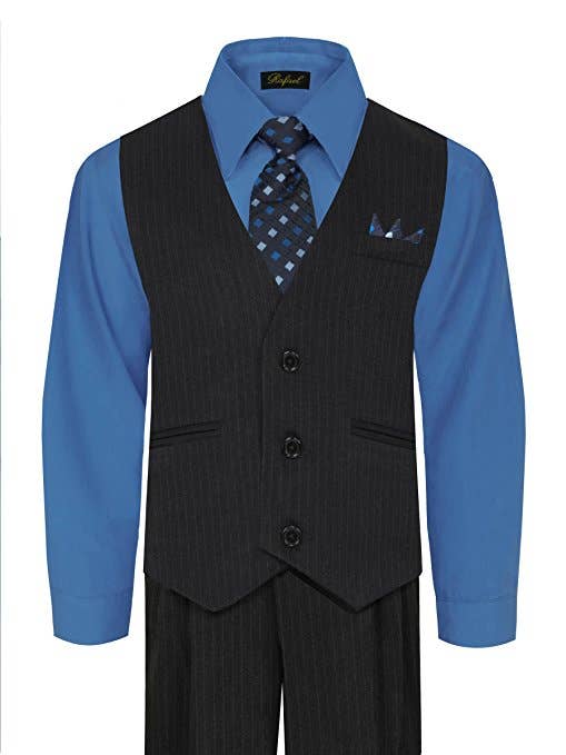 Pinstripe Boys Suit w/Pants, Shirt, Tie & Vest