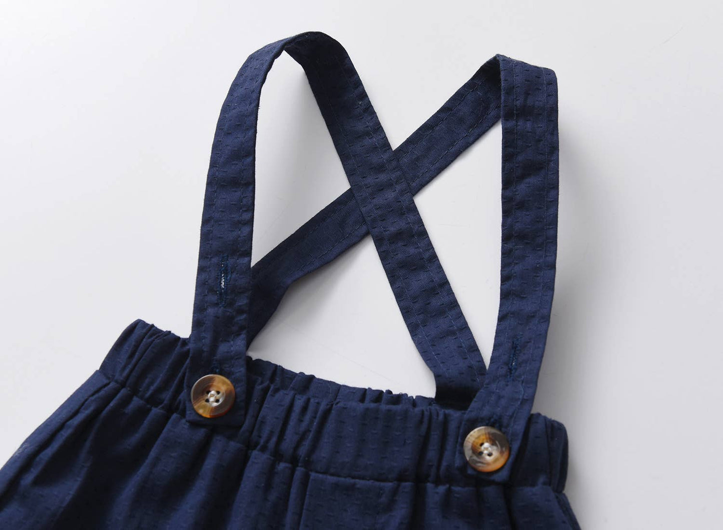 Blue Formal Wear Cotton 3pc Baby Outfit
