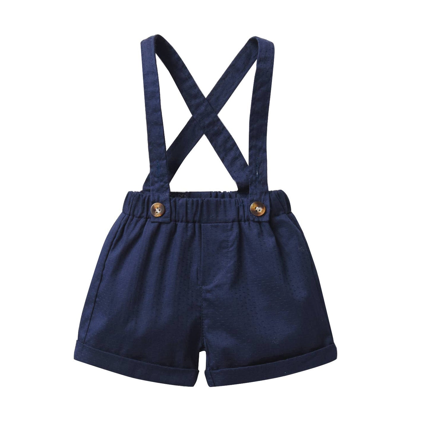 Blue Formal Wear Cotton 3pc Baby Outfit