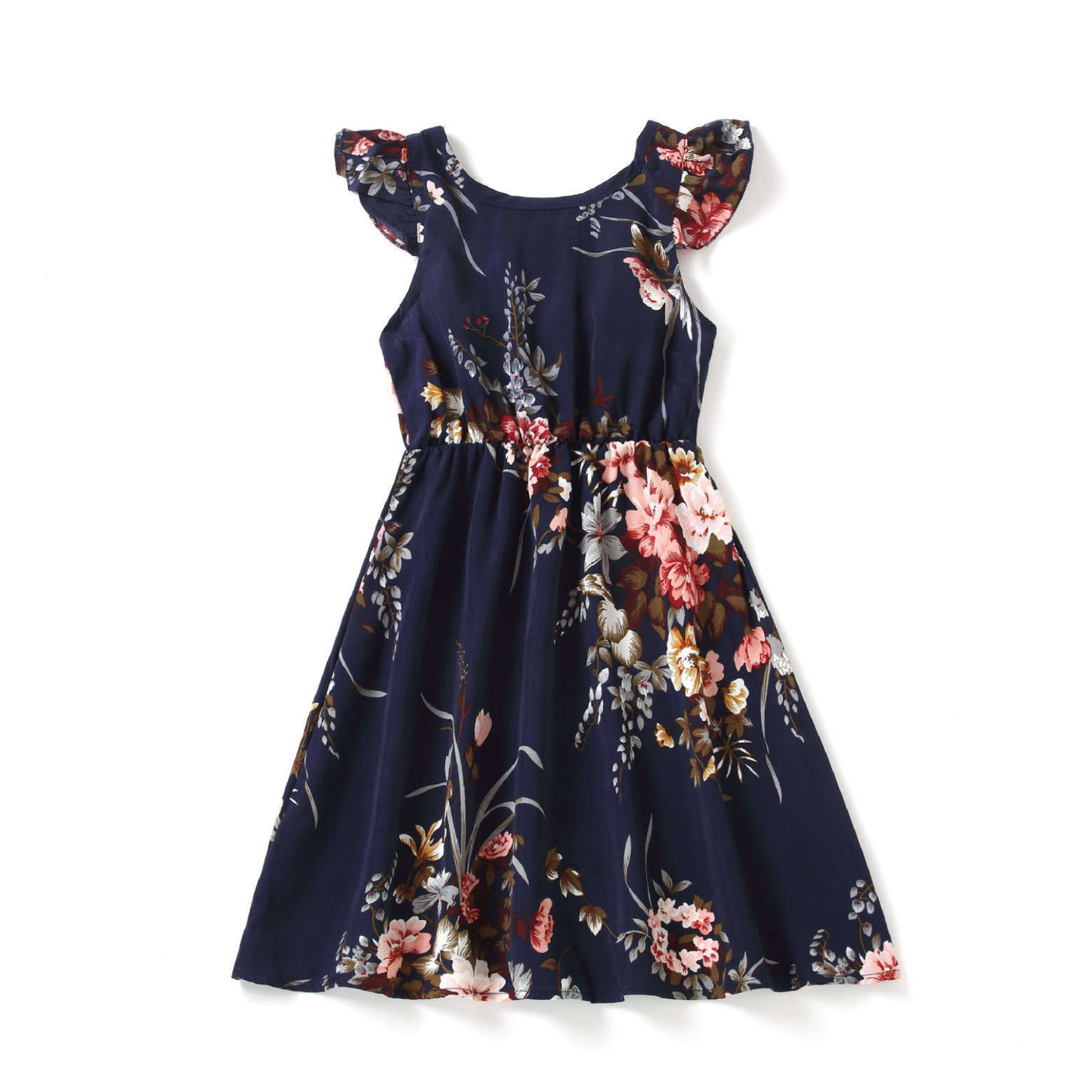 Dark Blue Floral Dress