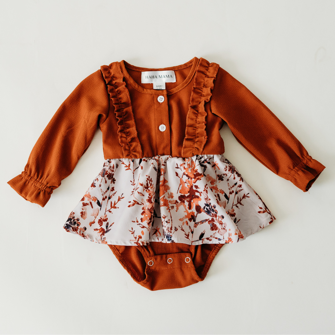 Infant Toffee Brown Midi Mommy & Me Dress