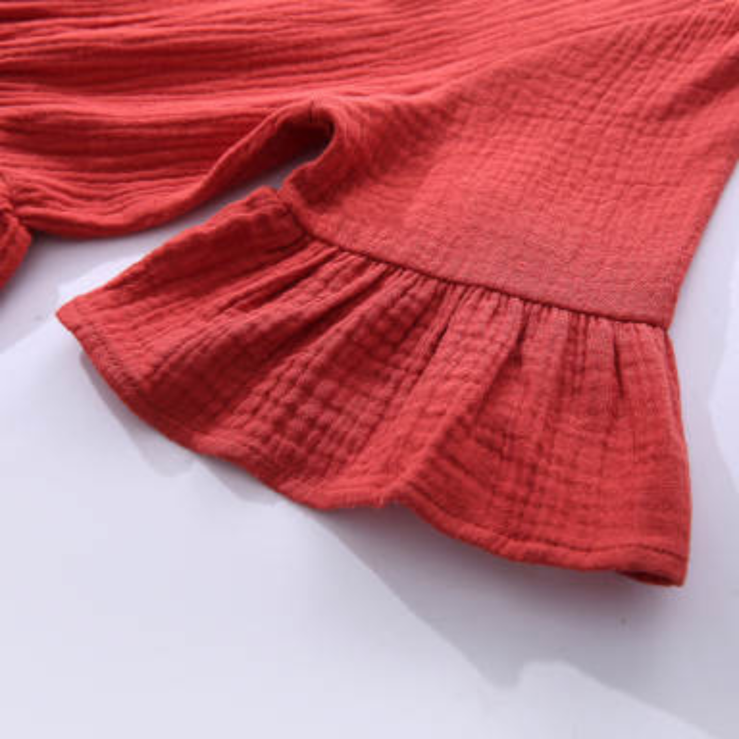 Mother and Infant Rust Colored Midi High Low Dress and Onesi