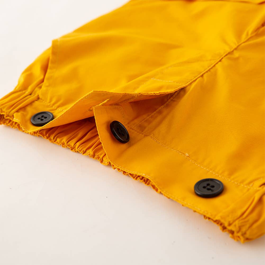 Mustard Classic Boy Cotton Chino Shorts w/Suspenders