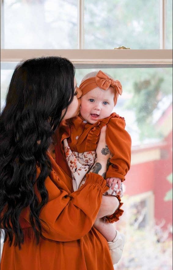 Infant Toffee Brown Midi Mommy & Me Dress