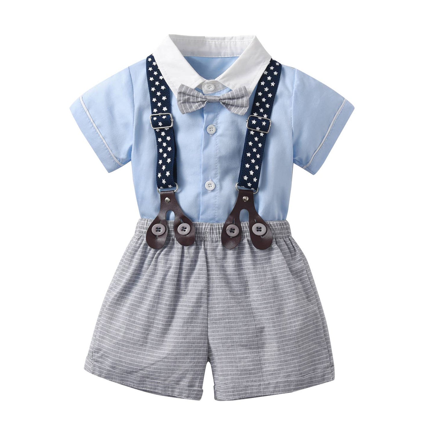 Blue Grey Formal Wear 3pc Baby Outfit