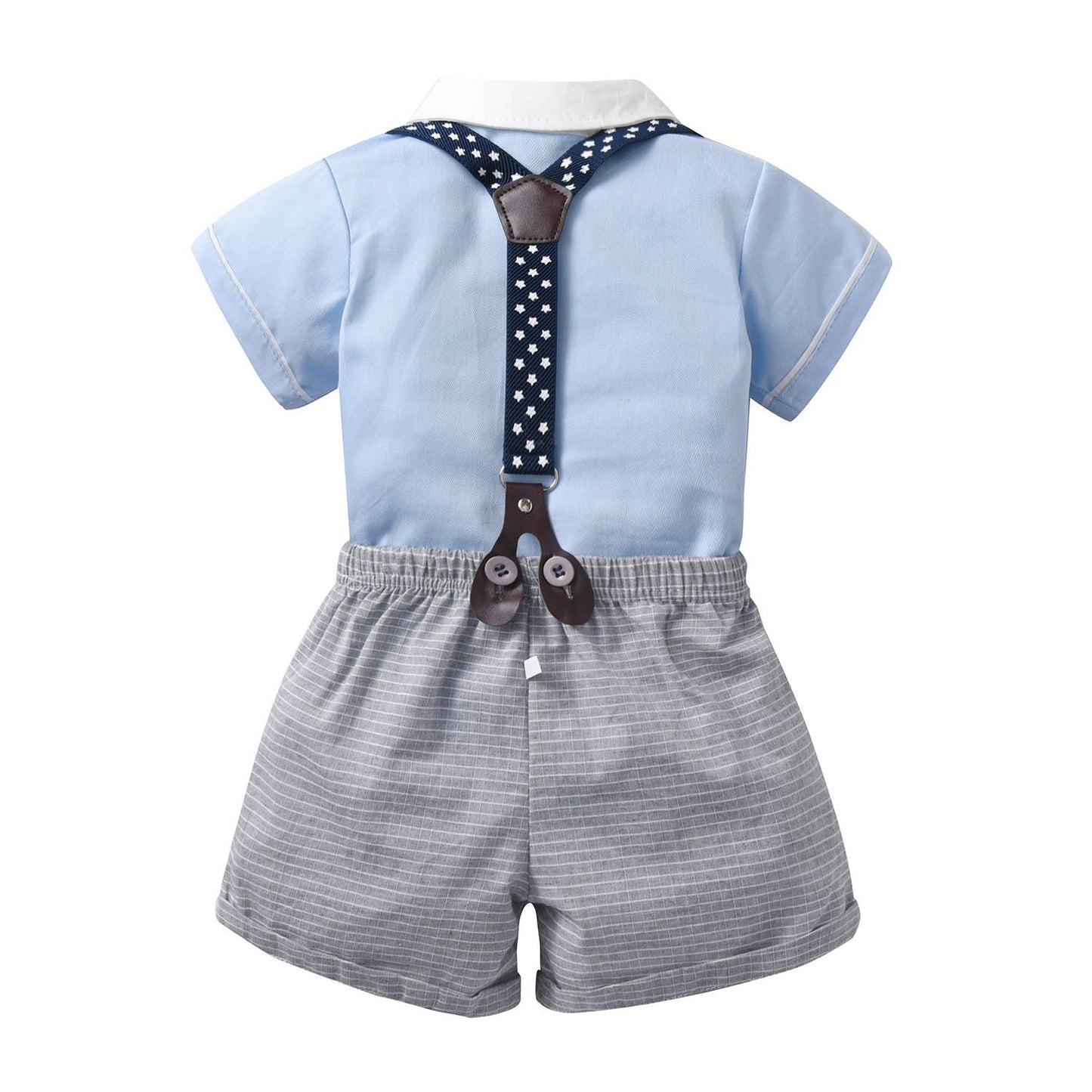 Blue Grey Formal Wear 3pc Baby Outfit
