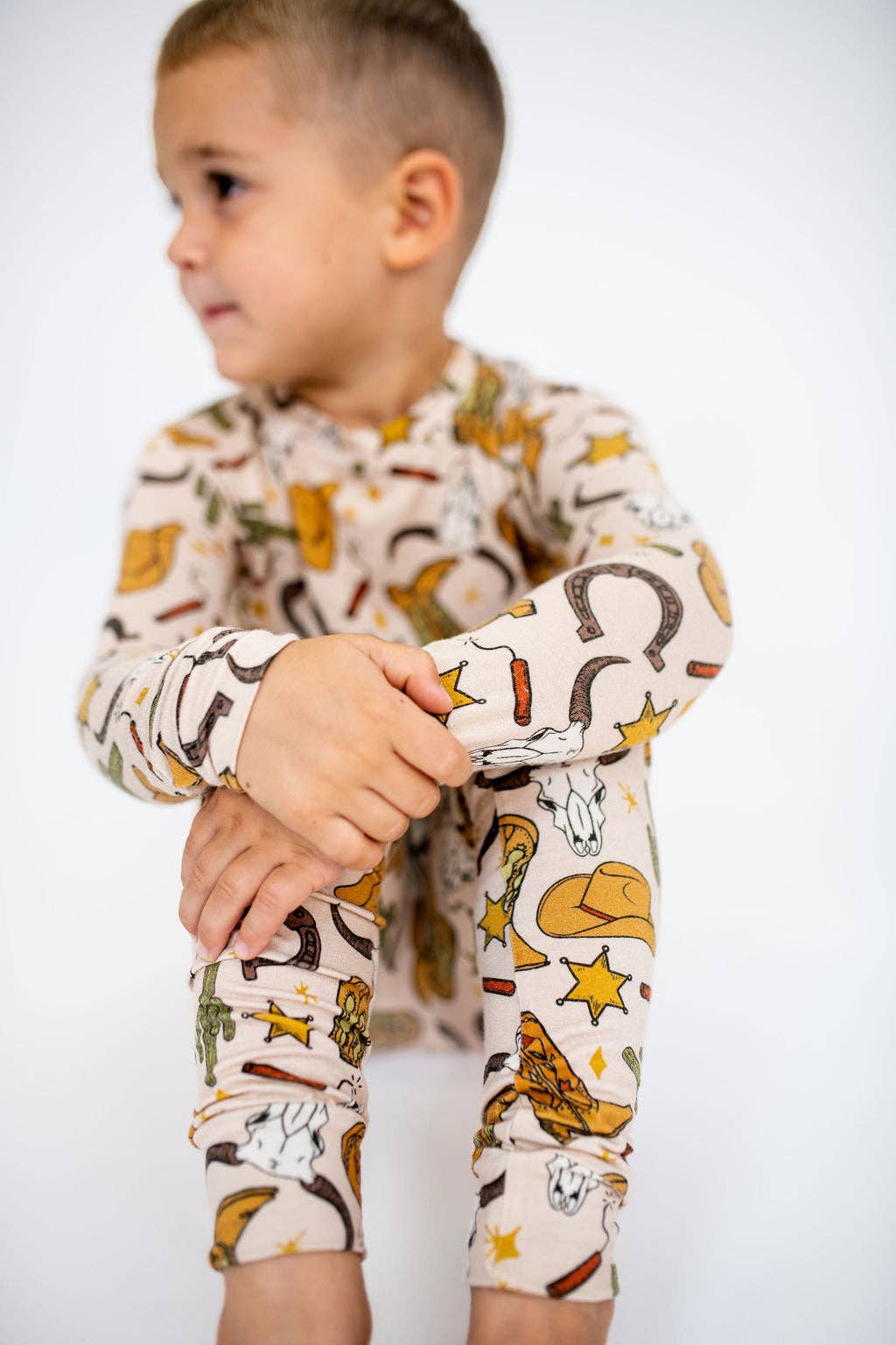 Burkie Baby Cowboy Western Bamboo Pajama Set