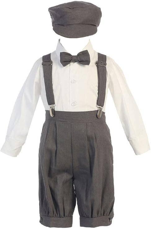 Little Boys poly cotton rayon linen suspender knickers