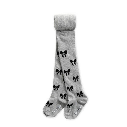 Girls Tights Jane Ribbon - Grey