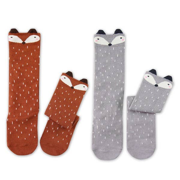 Raccoon- Brown Knee Socks