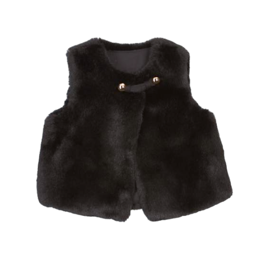 Furry Vest - Black