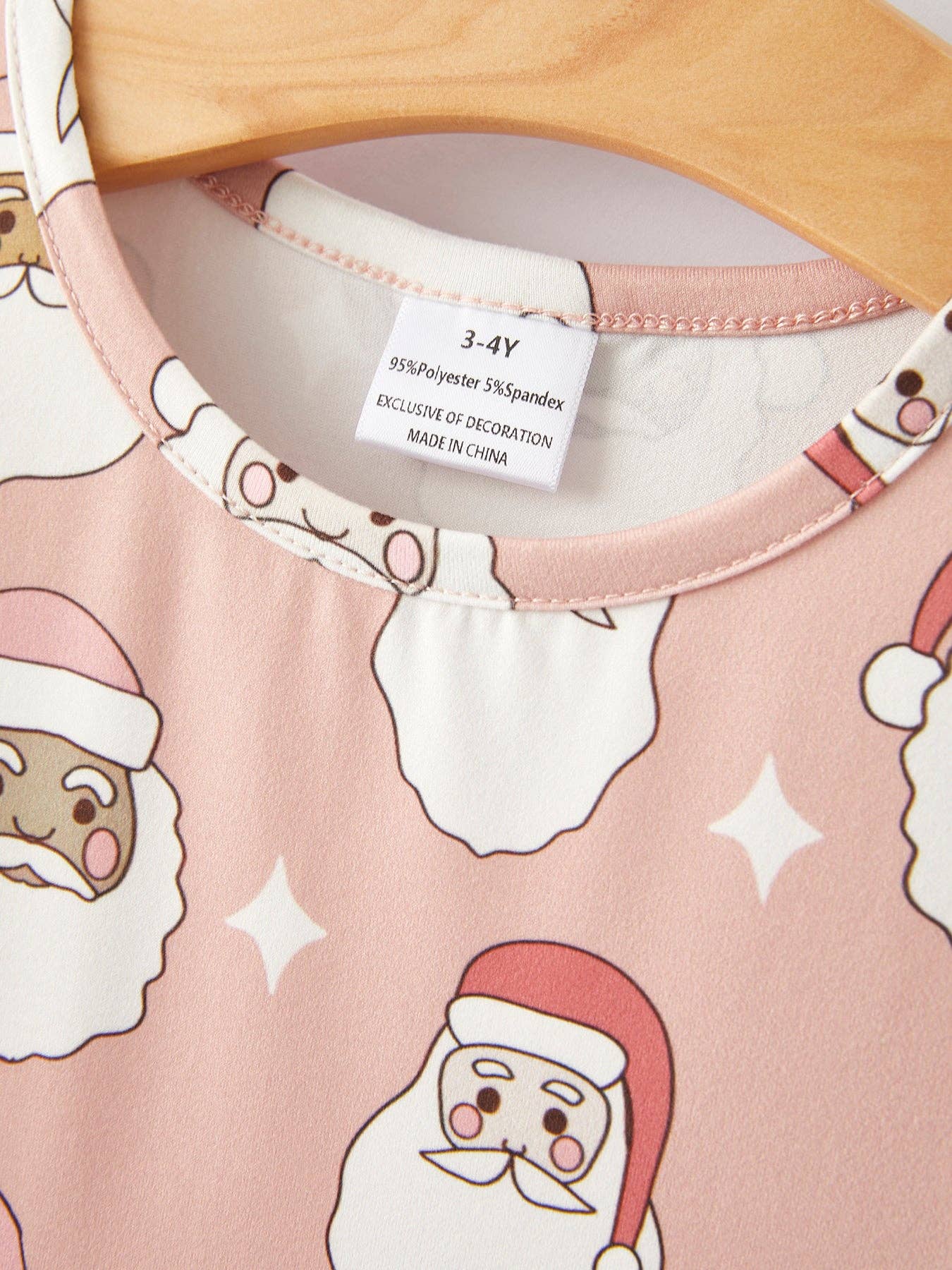 Girls Christmas Santa Print Dress (just the Santa dress)