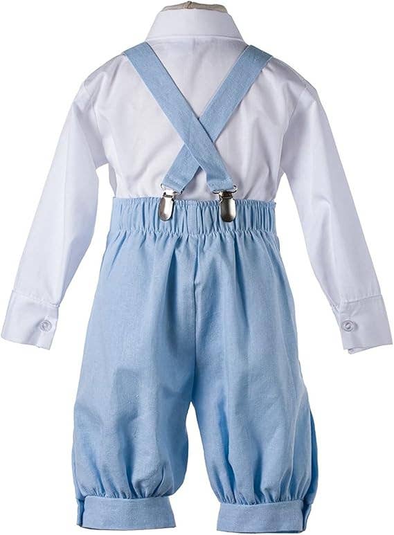 Little Boys poly cotton rayon linen suspender knickers