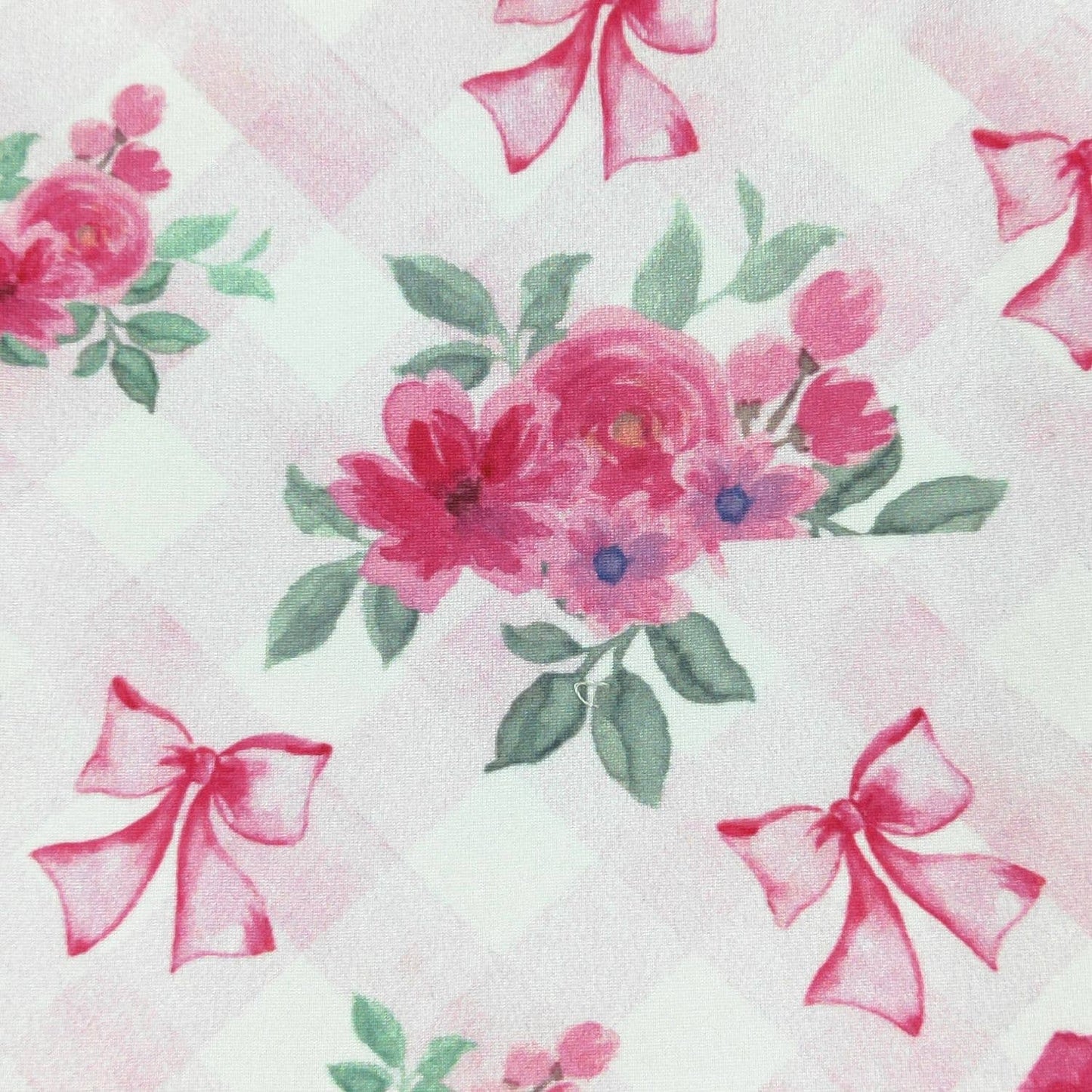 Floral Pink Lattice Girls Dress