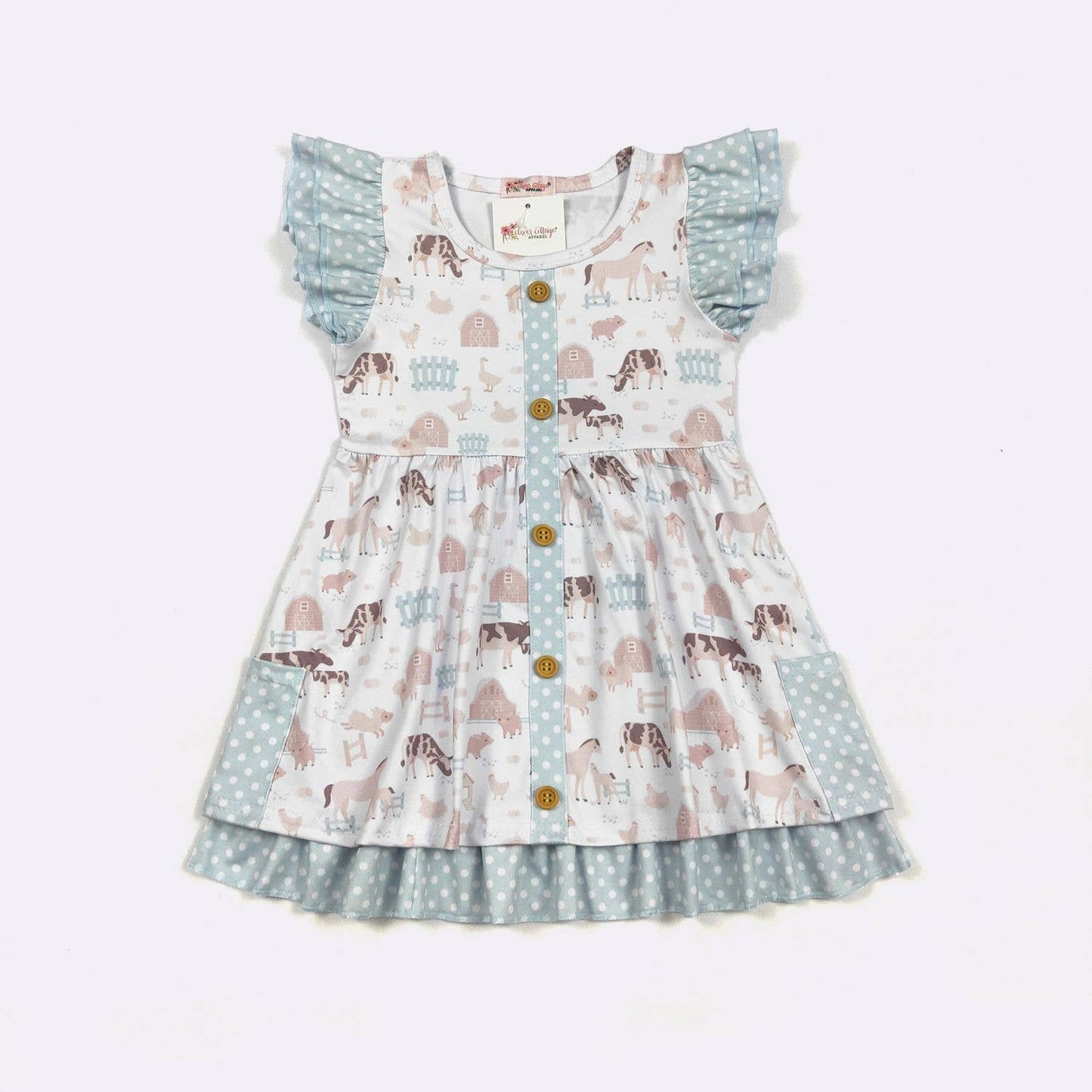 Barnyard Blue Girls Dress